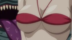  1boy 1girl alien animated assisted_exposure bikini bikini_top_only blonde_hair blush bouncing_breasts breasts closed_eyes colored_tongue english_text fangs fat fat_man fellatio green_tentacles head_out_of_frame hetero huge_tongue interspecies iris_rebel large_breasts licking licking_nipple long_hair long_tongue lowres male_monster medium_breasts monster nipple_stimulation nipple_tweak nipples obese open_mouth oral panties penis penis_tentacles pixy_(company) purple_tongue rape red_bikini red_panties soukou_kijo_iris sound subtitled swimsuit tagme tentacles tongue topless_female ugly underwear undressing video warts 