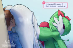  1boy 1girl all_fours alternate_hair_length alternate_hairstyle artist_name ass blue_background blue_shirt breasts brown_hair closed_mouth colored_skin doktor_malefic english_text expressionless face_in_ass from_behind from_side gardevoir gen_3_pokemon green_hair green_skin hair_over_one_eye hair_ribbon hanging_breasts heart hetero interspecies large_breasts long_hair looking_at_another looking_back mature_female multicolored_skin nintendo one_eye_covered patreon_username pokemon pokemon_(creature) ponytail red_eyes red_ribbon ribbon shiny_skin shirt signature solo_focus split_mouth steam steaming_body subscribestar_username sweat thick_thighs thighs twitter_username two-tone_skin very_sweaty watermark web_address white_skin 