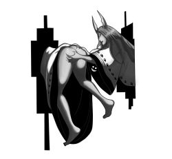 1girl ass ass_grab byakugan highres horns long_hair mature_female monochrome naruto_(series) naruto_shippuuden oddmachine ootsutsuki_kaguya portal_(object) rinnegan sharingan very_long_hair white_eyes rating:Questionable score:58 user:Oddrich