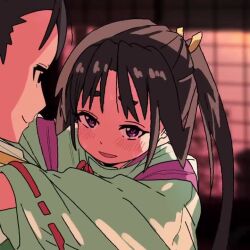  2boys age_difference animated black_hair hakama houjou_tokiyuki_(nige_jouzu_no_wakagimi) implied_sex japanese_clothes kariginu kimono male_focus multiple_boys nige_jouzu_no_wakagimi ponytail shota suwa_yorishige tagme tsubatya video yaoi  rating:Questionable score:227 user:Nightfall_Yeh