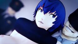  1girl 3d amateurthrowaway animated arm_grab bandaged_chest bandages belt belt_buckle big_breasts blender blue_eyes blue_hair bottomless bouncing_breasts breasts buckle cheek_bulge clenched_teeth clothes_pull detective faceless faceless_male fellatio female_pubic_hair forced forced_oral fucked_silly functionally_nude group_sex hand_on_another&#039;s_head hat hetero highres irrumatio lips locker locker_room lying medium_breasts multiple_boys nipples nude official_style on_back open_clothes open_shirt oral pale_skin pants pants_pull penis persona persona_4 police police_uniform pubic_hair public_indecency pussy rape rolling_eyes rough_sex sarashi sex sex_from_behind sex_slave shirogane_naoto short_hair skinny sound standing standing_sex tagme teeth testicles tomboy tongue topless_female torn_clothes very_short_hair video 