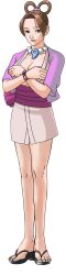  1girl absurdres ace_attorney aged_up bead_necklace beads bracelet breasts brown_hair capcom cleavage covering_breasts covering_privates crossed_arms edited_official_artwork feet female_focus formal_clothes full_body grey_eyes hair_rings half_updo highres japanese_clothes jewelry kimono large_breasts legs light_smile lipstick long_legs looking_at_viewer magatama magatama_necklace makeup mature_female mia_fey mole mole_under_mouth necklace no_bra official_art official_style open_clothes original_content pearl_fey possessed possession resized ribbon robe sandals short_hair short_kimono smile solo teasing third-party_edit toes traditional_clothes transparent_background upscaled wide_sleeves 