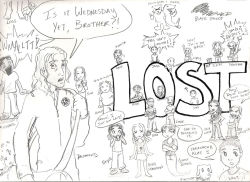  6+boys 6+girls bear dog english_text everyone full_body ghost greyscale guitar instrument liquid_snake lost_(sound_horizon) metal_gear_(series) monochrome multiple_boys multiple_girls polar_bear shark siblings sketch speech_bubble stuffed_animal stuffed_toy teddy_bear white_background  rating:Sensitive score:3 user:danbooru
