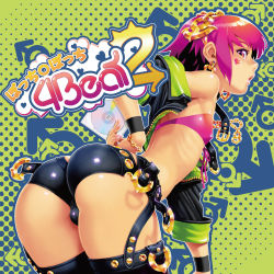 1boy :o album_cover anchor_hair_ornament arched_back ass bracelet bulge cd choker cover covered_erect_nipples crossdressing crossdressing_(mtf) earrings hair_ornament heart heart_earrings highres jacket jewelry leaning_forward looking_back male_focus mars_symbol open_mouth original pink_eyes pink_hair po-ju short_hair short_shorts shorts solo thighhighs top-down_bottom-up trap wristband rating:Questionable score:163 user:danbooru