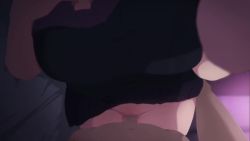  1boy 1girl animated anus aren&#039;t_grim_reapers_supposed_to_be_scary? ass ass_grab black_shirt black_thighhighs blouse blue_eyes blush bottomless censored covering_own_mouth cum cum_on_ass cum_on_body ejaculation frottage grinding kamuo moaning mosaic_censoring nail_polish neu_(kamuo) paid_reward_available penis pink_hair pov shirt sound tagme thigh_sex thighhighs video  rating:Explicit score:1611 user:dorothy0