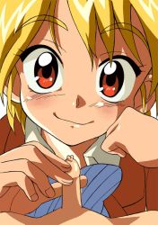 00s 1boy 1girl age_difference animated animated_gif blazer blonde_hair blush bow bowtie brother_and_sister cirima close-up erection foreskin futari_wa_precure handjob head_rest hetero incest jacket looking_at_viewer misumi_nagisa misumi_ryouta penis pov precure red_eyes school_uniform short_hair shota siblings small_penis smile uncensored volvox rating:Explicit score:568 user:huzzaman