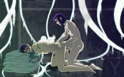  2boys anal animated ayasegawa_yumichika bdsm bleach bondage bound forced hisagi_shuuhei multiple_boys nude penis rape sex yanagoya 