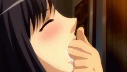 00s animated animated_gif black_hair blush chikan finger_in_mouth finger_sucking forced lowres molestation natsumushi short_hair tomoe_(natsumushi) train train_interior rating:Questionable score:102 user:duckfucker
