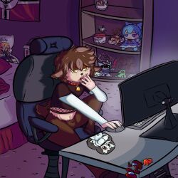 1girl animal_ears animal_legs bad_dragon boykisser breast_mousepad bridget_(guilty_gear) chair character_doll cirno collar crewmate_(among_us) cumjar_(meme) devychannel doll dual-mode_shotgun dungeon_meshi eimi_isami gamer_supps guilty_gear guilty_gear_strive gun gundam hello_kitty highres jojo_no_kimyou_na_bouken killer_queen little_runmo monitor mousepad my_little_pony pump-action_shotgun pump_action sanrio satyr semi-automatic_shotgun sheep shotgun solo spas-12 tail touhou weapon zeon