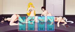  4girls ahegao black_hair blake_belladonna blonde_hair counter deepspace female_orgasm heads-up_display highres long_hair multicolored_hair multiple_girls orgasm orgasm_counter roosterteeth ruby_rose rwby sex_toy short_hair touchscreen uncensored user_interface vibrator video_game weiss_schnee yang_xiao_long 