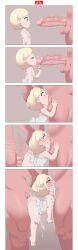  1girl 2boys absurdres ahegao anal anal_fluid anus ass bandaid barefoot blonde_hair blue_eyes blush bulge character_request cheek_bulge clothed_female_nude_male cum cum_in_mouth cum_in_pussy deepthroat double_penetration dress feet fellatio gigantic_penis hanging_legs highres huge_penis irrumatio jlullaby kissing_penis large_testicles loli looking_at_penis multiple_boys nude oral original penis rolling_eyes sex simple_background size_difference standing_fellatio testicles throat_bulge uncensored veins veiny_penis white_dress  rating:Explicit score:703 user:SassyLoliCorrector