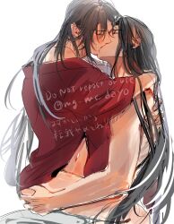  2boys alternate_costume alternate_hairstyle anal bishounen black_hair blush bottomless chinese_clothes closed_eyes closed_mouth french_kiss from_side grabbing_another&#039;s_ass groping hair_down hand_on_another&#039;s_ass hanfu highres hug implied_sex kiss lan_wangji long_hair male_focus mg_ms_dayo modao_zushi multiple_boys naked_robe navel open_clothes open_robe pants partially_undressed red_hanfu robe sex simple_background sitting sitting_on_lap sitting_on_person sketch straddling sweat topless_male twitter_username upright_straddle very_long_hair watermark wei_wuxian wet white_background white_pants wide_sleeves yaoi 