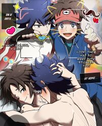  2boys blush hugh_(pokemon) kubikun multiple_boys nate_(pokemon) nintendo pokemon pokemon_bw2 yaoi  rating:Explicit score:4 user:R00DUDE