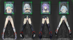10s 4girls absurdres ahoge anus aqua_eyes ass bdsm black_heart_(neptunia) blanc_(neptunia) blue_eyes blue_hair blush bodysuit bondage boots bound breasts censored clenched_teeth crying crying_with_eyes_open cum cum_in_pussy cum_on_body cum_on_legs cum_on_pussy cum_pool cumdrip defeat from_behind green_hair green_heart_(neptunia) hair_ornament has_uncensored_version hetero highres long_hair multiple_girls neptune_(neptunia) neptune_(series) nipples noire_(neptunia) one_eye_closed open_mouth ponytail power_symbol power_symbol-shaped_pupils public_use puffy_nipples purple_eyes purple_hair purple_heart_(neptunia) pussy rape red_eyes restrained sex skin_tight small_breasts spread_legs stationary_restraints sweat symbol-shaped_pupils take_your_pick tears teeth thigh_boots thighhighs through_wall torn_clothes translated vert_(neptunia) vesperia wall white_hair white_heart_(neptunia) wince rating:Explicit score:280 user:armorcrystal