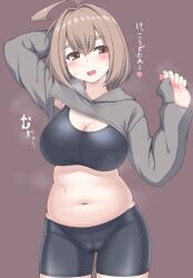 1girl breasts chado_maki fat large_breasts myouan original plump tagme