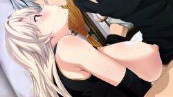  1boy 1girl breasts censored game_cg hetero indoors kiss large_breasts long_hair nakamura_yukitoshi paizuri penis sangoku_hime_3_-tenka_shinsei- shoutai_youhei tagme unicorn-a  rating:Explicit score:42 user:Aurora_