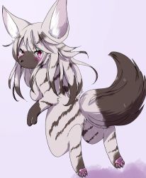 furry hyena kemoribon long_hair purple_eyes