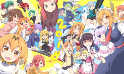 10s 2018 2others 3boys 6+girls aho_girl amanda_o&#039;neill anger_vein animal_ear_fluff artist_name asuna_(sao) black_hat black_shirt blend_s blouse blunt_bangs boku_no_hero_academia bowtie braid cinnabar_(houseki_no_kuni) commentary_request crossover diana_cavendish dino_(blend_s) dog_(gabriel_dropout) dragon dress ebina_nana english_text engrish_text eromanga_sensei fafnir_(little_witch_academia) french_braid gabriel_dropout gamers! hair_between_eyes hanabatake_yoshiko hand_on_own_hip hat highres himouto!_umaru-chan hinata_kaho houseki_no_kuni izumi_sagiri kagari_atsuko kanna_kamui kemono_friends kneehighs kobayashi-san_chi_no_maidragon kobayashi_(maidragon) komaru_(himouto!_umaru-chan) little_witch_academia midoriya_izuku miniskirt multiple_boys multiple_crossover multiple_girls multiple_others new_game! new_year phosphophyllite pinafore_dress ranguage raphiel_shiraha_ainsworth sakuranomiya_maika satanichia_kurumizawa_mcdowell school_uniform serafuku serval_(kemono_friends) shaded_face shirt sitting skirt sleeveless sleeveless_dress socks spiked_hair sucy_manbavaran suzukaze_aoba sword_art_online sword_art_online_the_movie:_ordinal_scale tagme takimoto_hifumi tendou_karen todoroki_shouto tohru_(maidragon) tuntun. two-tone_bow two-tone_bowtie two_side_up upside-down wavy_hair white_shirt year_connection