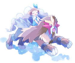1girl entei gen_2_pokemon legendary_pokemon mei_(maysroom) molly_hale nintendo pokemon pokemon_(anime) pokemon_(classic_anime) pokemon_3:_the_movie_-_spell_of_the_unown:_entei