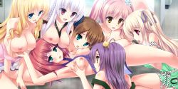 6+girls breasts censored class_zenin_maji_de_yuri?! cunnilingus dress game_cg harem hatsuse_akira hiei_mami houshou_ayane kasuga_rinko kii_moeka mbs_truth multiple_girls nipples ogawa_masami oral skirt smother suou_arina yuri