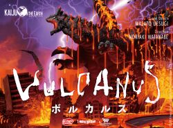 arclight_games blue_fire building city claws colored_fire destruction drosselmeyer_(company) ears electricity energy english_text exhaust fire giant giant_monster glowing glowing_mouth japanese_text kaida_yuji kaiju kaiju_on_the_earth lava lightning missile mixed-language_text monster no_humans official_art overpass pointy_ears purple_electricity roaring skyscraper tail tentacles vulcanus_(kaiju_on_the_earth) weapon
