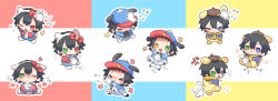 &gt;_&lt; 3boys :&lt; :3 :o ;&lt; anger_vein animal_ear_hairband animal_ears arm_behind_head baseball_cap beret black_hair blue_background blue_eyes blush bow brothers buster_bros!!! cat_ears cat_tail clothes_around_waist disembodied_hand dog_ears extra_ears fake_animal_ears flannel flying_sweatdrops full_body fusion glaring green_eyes hair_between_eyes hair_bow hairband hand_grab hand_on_another&#039;s_stomach hands_on_ground hands_on_own_head happy_aura hat headpat hello_kitty_(character) heterochromia hood hoodie hypnosis_mic jacket jacket_over_hoodie letterman_jacket looking_at_viewer loving_aura lying male_focus mole mole_under_eye mole_under_mouth motion_lines multiple_boys multiple_moles multiple_views no_nose on_back one_eye_closed open_mouth outline outstretched_hand parted_bangs pawpads pet petting pochacco poking_ass pompompurin pout puff_of_air raised_inner_eyebrows red_background red_eyes rubbing_stomach sanrio scratching_chin shirt shirt_around_waist short_hair shy siblings simple_flower sound_effects standing suke8364 tail tail_wagging trembling v-shaped_eyebrows white_background white_hoodie white_outline x_anus yamada_ichiro yamada_jiro yamada_saburo yellow_background yellow_eyes yellow_hoodie