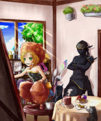 1990s_(style) cafe_au_lait_(kafeore) final_fantasy final_fantasy_vi highres interceptor relm_arrowny shadow_(ff6)