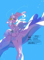 Rule 34 | 1girl, aoi tete, bangle, bare legs, bare shoulders, blonde hair, blue background, bow, bracelet, closed mouth, colored tips, covering one eye, cure zukyuun, detached sleeves, dress, elbow gloves, eyelashes, feet out of frame, finger gun, floating clothes, floating hair, gloves, gold bracelet, green hair, grey dress, halter dress, halterneck, happy, highres, jewelry, kimi to idol precure, knees, layered dress, light particles, long dress, long hair, looking at viewer, magical girl, multicolored hair, no headwear, open door, plaid clothes, plaid dress, precure, purirun (precure), red eyes, short dress, short sleeves, signature, simple background, single detached sleeve, smirk, solo, standing, waist bow, watermark, wavy hair, white bow, white dress, white gloves, white sleeves