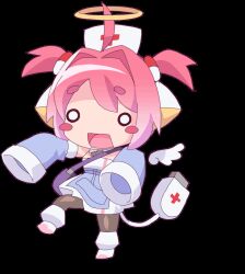 &gt;_&lt; 1girl ahoge angel_wings animated animated_gif apron blue_apron blue_sleeves blush_stickers cable cable_tail cartoon_wings closed_eyes colinarmis commentary commission cross detached_collar detached_sleeves detached_wings dress english_commentary fallen_down falling full_body gradient_hair hair_intakes hair_ornament halo hat indie_virtual_youtuber long_sleeves mai_kyua mechanical_tail mini_wings multicolored_hair nurse_cap o_o open_mouth pantyhose pill pill_hair_ornament pink_hair red_cross red_eyes robot_ears shoes short_eyebrows short_hair short_twintails simple_background sleeveless sleeveless_dress sleeves_past_fingers sleeves_past_wrists solo tail tearing_up traditional_halo transparent_background twintails virtual_youtuber white_dress white_hat white_shoes white_wings wings yellow_halo