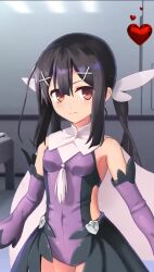 3d aged_down animated audible_speech black_hair blush brown_eyes chloe_von_einzbern fate/kaleid_liner_prisma_illya fate_(series) first-person happy highres illyasviel_von_einzbern in_love_with_viewer loli long_hair magical_girl miyu_edelfelt seductive_face seductress sexy_clothes smile sound spanish_audio tagme third-party_edit twintails video