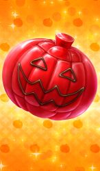 chocolate commentary fate/grand_order fate_(series) food_focus jack-o&#039;-lantern lasengle no_humans official_art orange_background pumpkin