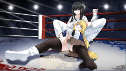 2girls barefoot catfight defeat dougi feet multiple_girls original ryona tagme user_jwze7838