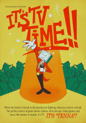 Rule 34 | absurdres, ant tenna, arm up, black pants, catchphrase, character name, commentary, deltarune, english commentary, english text, faceless, faceless male, fake ad, gloves, highres, holding, holding microphone, jacket, male focus, microphone, necktie, object head, pants, pointy nose, red jacket, shadowguy (deltarune), shoes, smile, son-flower, standing, white gloves, yellow background, yellow necktie