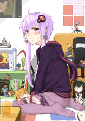 3girls :o adolf_hitler ahoge animal_hood antenna_hair baseball_bat bit.trip_runner blonde_hair blush book character_doll character_request chargeman_ken! chibi chibi_robo closed_eyes commander_video commentary_request copyright_request cup der_untergang disgaea drinking_glass failure feet from_side green_eyes hair_ornament headphones highres hitoshi hood hood_down hoodie indoors izumi_ken journey link long_hair long_sleeves looking_at_viewer mario mario_(series) marvel mask minecraft motor_vehicle motorcycle multiple_girls nintendo no_shoes noh_mask open_mouth pooh prinny purple_eyes purple_hair purple_legwear rabbit_hood room short_hair_with_long_locks sidelocks sitting spider-man spider-man_(series) spider-man_(toei) steve_(minecraft) super_mario_bros._1 the_legend_of_zelda the_legend_of_zelda:_a_link_between_worlds the_legend_of_zelda:_majora&#039;s_mask thighhighs touhoku_zunko translated traveler_(journey) tsurumaki_maki v_arms vocaloid voiceroid wally_(where&#039;s_wally) wariza where&#039;s_wally winnie_the_pooh yuzuki_yukari