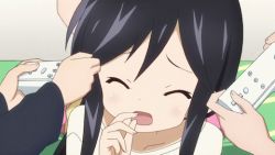 Rule 34 | a channel, animated, animated gif, black hair, long hair, nishi yuuko, tsurime