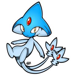 arnaud_tegny azelf closed_mouth commentary creatures_(company) full_body game_freak gen_4_pokemon highres legendary_pokemon looking_at_viewer nintendo no_humans pokemon pokemon_(creature) pokemon_focus signature simple_background solo white_background yellow_eyes