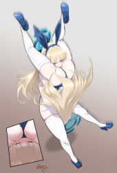 2girls artist_request ass blue_archive catfight commission curvy hanabusa_(xztr3448) highres leotard multiple_girls pixiv_commission playboy_bunny selfcest tagme toki_(blue_archive) toki_(bunny)_(blue_archive)