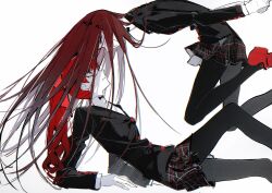 Rule 34 | 2girls, black jacket, black pants, black skirt, bow, brown hair, closed eyes, full body, high ponytail, highres, jacket, long hair, multiple girls, open mouth, pants, parted lips, persona, persona 5, pleated skirt, ponytail, red bow, red hair, red shoes, shoes, siblings, sisters, skirt, smile, spoilers, sweat, va ccu, very long hair, yoshizawa kasumi&#039;s sister, yoshizawa sumire