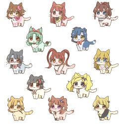 Rule 34 | animal, cat, emily stewart, fukuda noriko, highres, hutaba, idolmaster, idolmaster (classic), idolmaster million live!, idolmaster million live! theater days, kasuga mirai, kousaka umi, matsuda arisa, nakatani iku, nanao yuriko, non-web source, satake minako, takayama sayoko, tanaka kotoha, tokugawa matsuri, yabuki kana, yokoyama nao