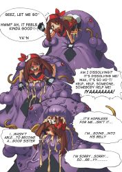 1girl acid ass bike_shorts brown_hair death eating gen_3_pokemon guro hard-translated may_(pokemon) monster nintendo poison pokemon pokemon_(creature) sabaku_chitai saliva swalot tears third-party_edit translated vore