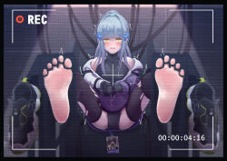 1girl absurdres barefoot bdsm bound_ankles clukay_(neural_cloud) feet foot_focus galiter girls&#039;_frontline girls&#039;_frontline_2:_exilium highres hk416_(girls&#039;_frontline) klukai_(girls&#039;_frontline_2) laughing licking licking_foot original peeing peeing_self shoes soles spread_toes tickle_torture tickling tickling_feet toes unworn_shoes