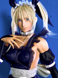 3d apron blonde_hair blue_eyes breasts frills hair_ornament incise_soul m-rs rukia_(incise_soul) twintails