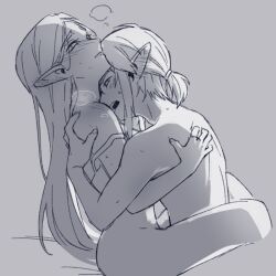 bad_tag blush elf female hug leg_lock link nintendo pointy_ears princess_zelda sex soft the_legend_of_zelda the_legend_of_zelda:_breath_of_the_wild wholesome_nudity zelda_(breath_of_the_wild)