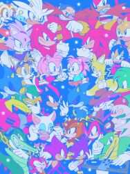 6+boys 6+girls absurdres amy_rose animal_ears anniversary bark_the_polar_bear bean_the_dynamite bindi bird blaze_the_cat chain chain_necklace chao_(sonic) character_background character_name charmy_bee cheese_(sonic) copyright_name cream_the_rabbit crocodile crocodilian dr._eggman e-123_omega english_text espio_the_chameleon everyone facial_hair facing_another fang_the_sniper forehead_jewel fox from_side furry furry_male glasses gloves goggles goggles_on_head grin headphones highres honey_the_cat horns jet_the_hawk jewelry knuckles_the_echidna looking_at_another metal_sonic mighty_the_armadillo multiple_boys multiple_girls mustache necklace neutral_chao one_eye_closed open_mouth opposing_sides people phonograph ray_the_flying_squirrel robot rouge_the_bat sega shadow_the_hedgehog silver_the_hedgehog single_horn smile smirk sonic_(series) sonic_the_hedgehog_(classic) spiked_knuckles star_(symbol) sweatdrop tails_(sonic) teeth tokiwa757 trip_the_sungazer turntable vector_the_crocodile white_gloves