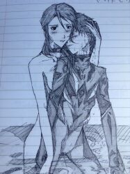 age_difference ikari_shinji katsuragi_misato mecha_pilot_suit neon_genesis_evangelion plugsuit_(evangelion) rebuild_of_evangelion sakure_white✿,