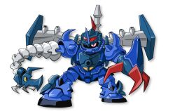 Rule 34 | claws, digimon, fusion, gouf, gundam, horns, mecha, metalgreymon (digimon xros wars), robot, wings