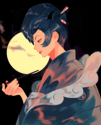 1boy ace_attorney black_hair highres japanese_clothes phoenix_wright:_ace_attorney_-_spirit_of_justice pitta_(oshirinokeeeee) smoking solo solo_focus uendo_toneido