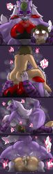 1boy 1girl absurdres ass bouncing_breasts breasts cowgirl_position cum cum_in_pussy enigi09 fellatio female_focus furry furry_female girl_on_top gregory_(fnaf) highres huge_ass large_breasts male_orgasm nipples oral reuploaded roxanne_wolf sex straddling vaginal