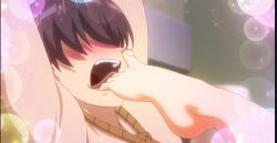dominatrix femdom foot_focus foot_in_mouth licking_foot foot_worship licking_foot male_submitted metatron_(nanatsu_no_bitoku) metatron_(the_seven_heavenly_virtues) nanatsu_no_bitoku