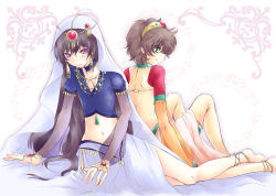 Rule 34 | 00s, 2boys, bad id, bad pixiv id, black hair, brown hair, code geass, crossdressing, green eyes, gypsy, kururugi suzaku, lelouch vi britannia, multiple boys, muu, purple eyes, trap